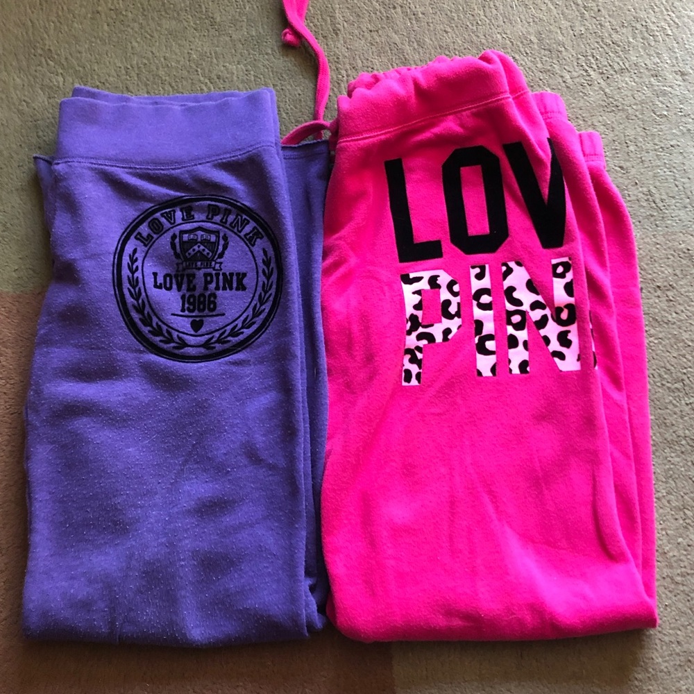 2 Pairs Love Pink Sweatpants